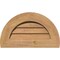 Ekena Millwork Half Round Gable Vent Western Red Cedar Gable Vent w/Decorative Face Frame, 34"W x 17"H GVWHR34X1702SDUWR - alternate 1